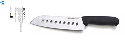 Şef Bıçağı 18 cm Delikli Fibrox Kaymaz Saplı Geniş Santako Hulusi Bıçak 55mm X 180mm X 2,5mm 10556.18