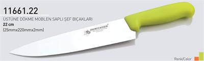 Şef Bıçağı 22 cm Heritagen Üstüne Dökme Moblen Saplı 25mm X 220mm X 2mm 11661.22