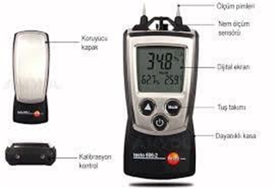 testo 606-2 – Cep Tipi Malzeme Nemi, Hava Nemi ve Sıcaklık Ölçüm Cihazı | 0560 6062