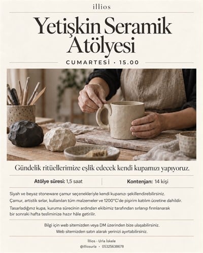 Yetişkin Seramik Atölyesi - Kendi Kupanı Yap 