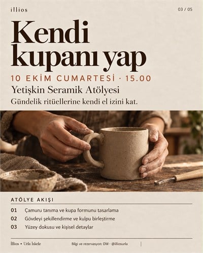 Yetişkin Seramik Atölyesi - Kendi Kupanı Yap 