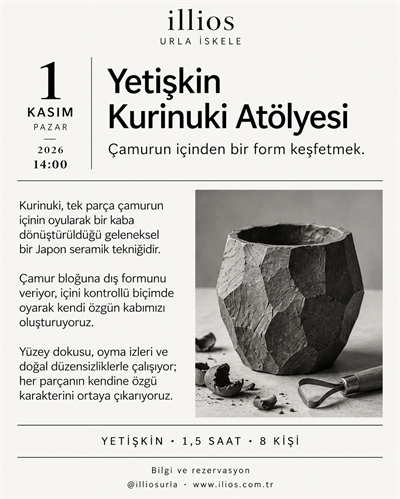 Yetişkin Seramik Atölyesi - Tütsülük veya mumluk tasarla 