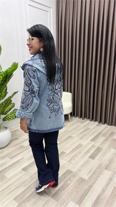 GLAMOUR DENIM CEKET MAVİ