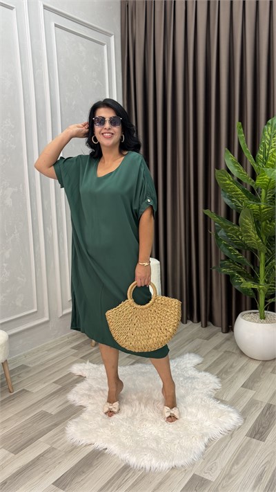 GÜLCE COMFORT ELBİSE YEŞİL