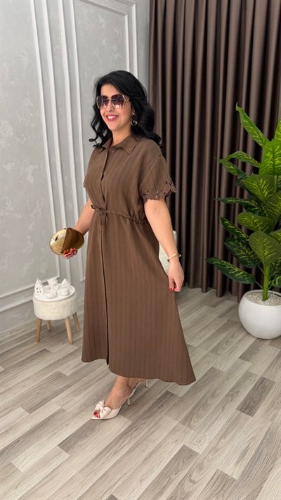 LATTE CHIC ELBİSE KAHVERENGİ