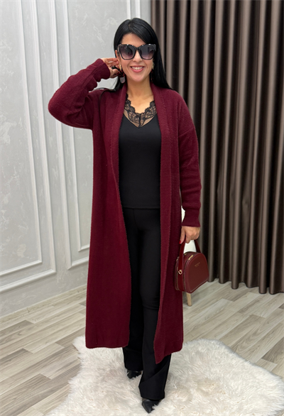 Maison Angora Hırka Bordo