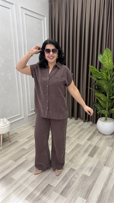 MARELLA PREMIUM TENSEL TAKIM KAHVERENGİ