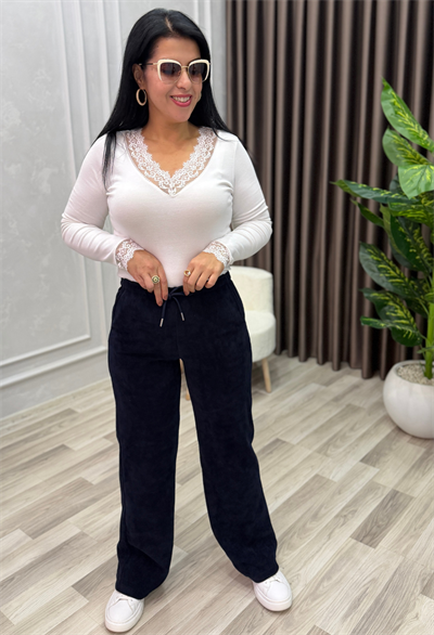 MILANO COMFORT İTALYAN KADİFE PANTOLON LACİVERT