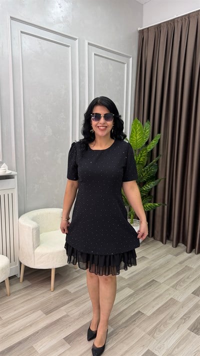 MIRA PREMIUM MIDI ELBİSE SİYAH