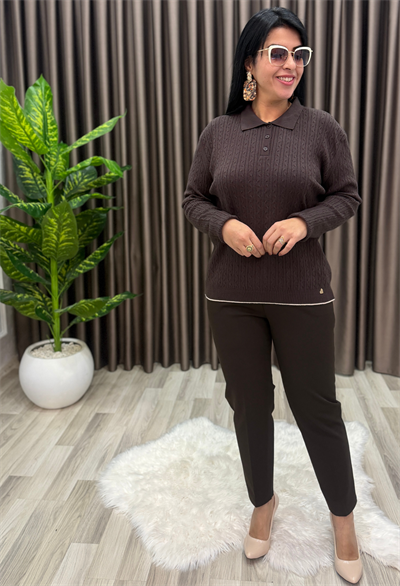 MONA KAŞMİR ELİT TRİKO KAHVERENGİ