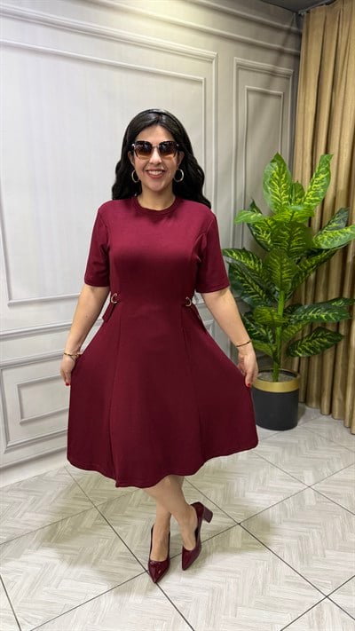 NOIR ELEGANCE ELBİSE BORDO