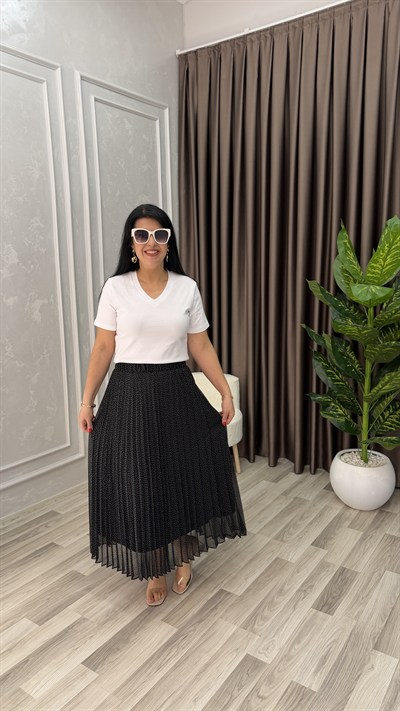 NOVA PİLELİ & PUANTİYELİ ŞİFON ETEK