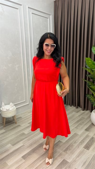 PRIME ELEGANCE ELBİSE NAR ÇİÇEĞİ