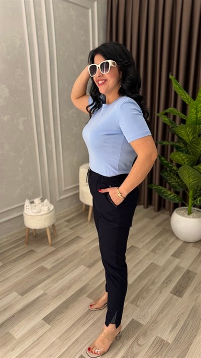 STREET SOFT LİKRALI KETEN PANTOLON LACİVERT