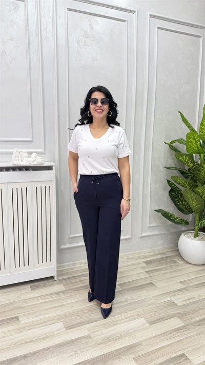 VEGA PALAZZO MODEL PREMIUM PANTOLON LACİVERT