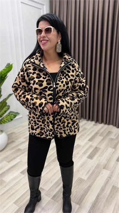WILD LUXE LEOPAR DESENLİ CEKET