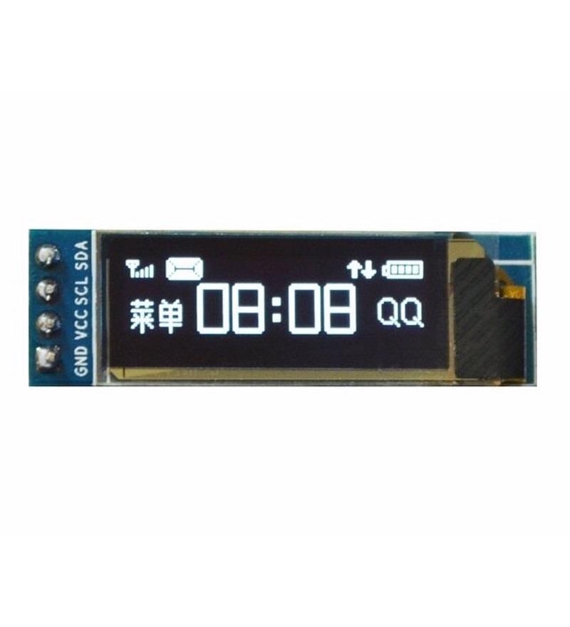 0.91 inch 128x32 Beyaz Oled Grafik Lcd Ekran 4 Pin I2C