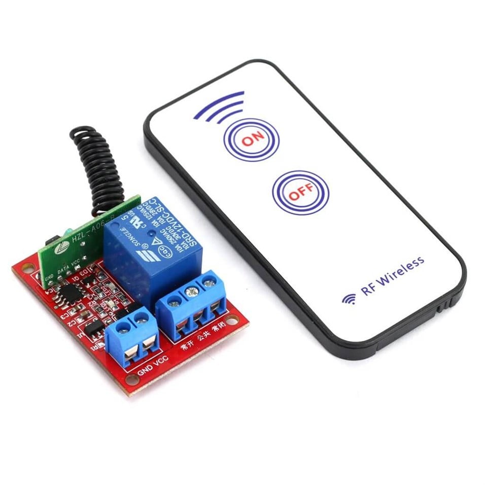 1 Kanal 12v 433 MHz Kablosuz RF Alıcılı Röle Kartı