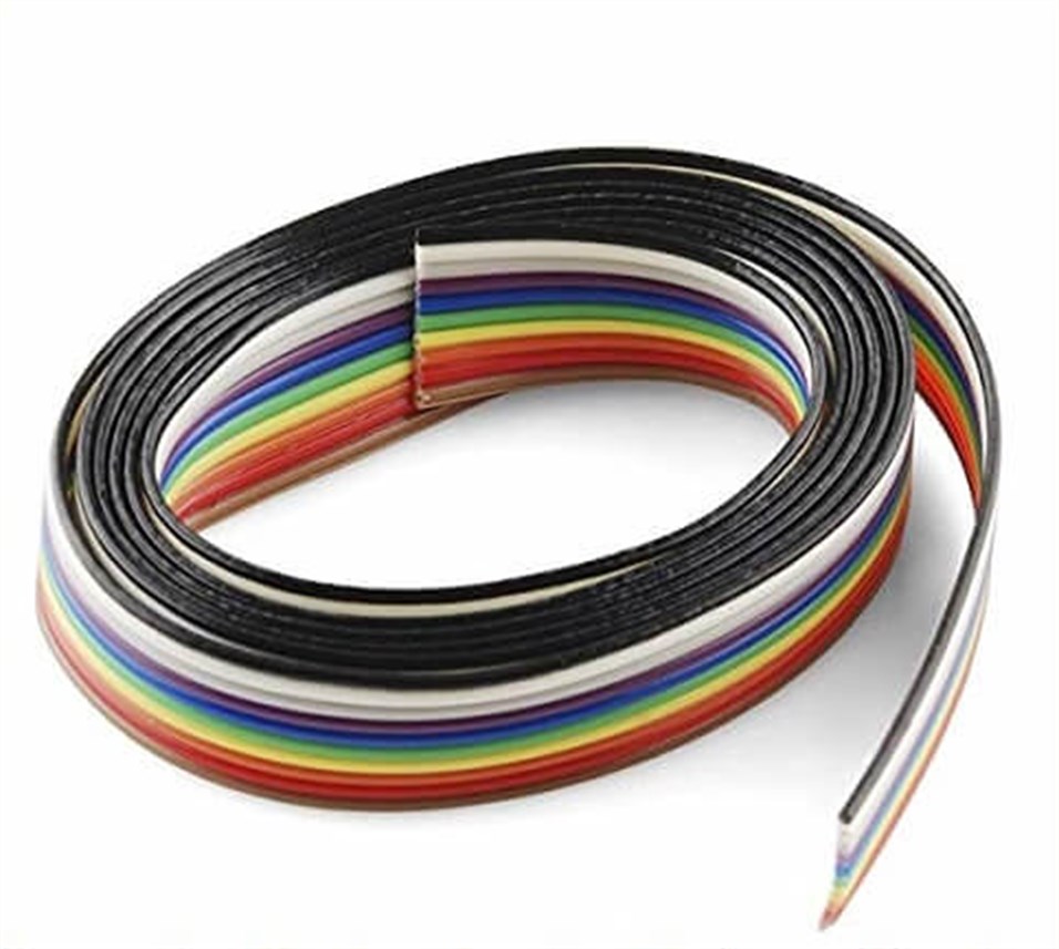 14'lü Renkli Flat Kablo 1,27mm