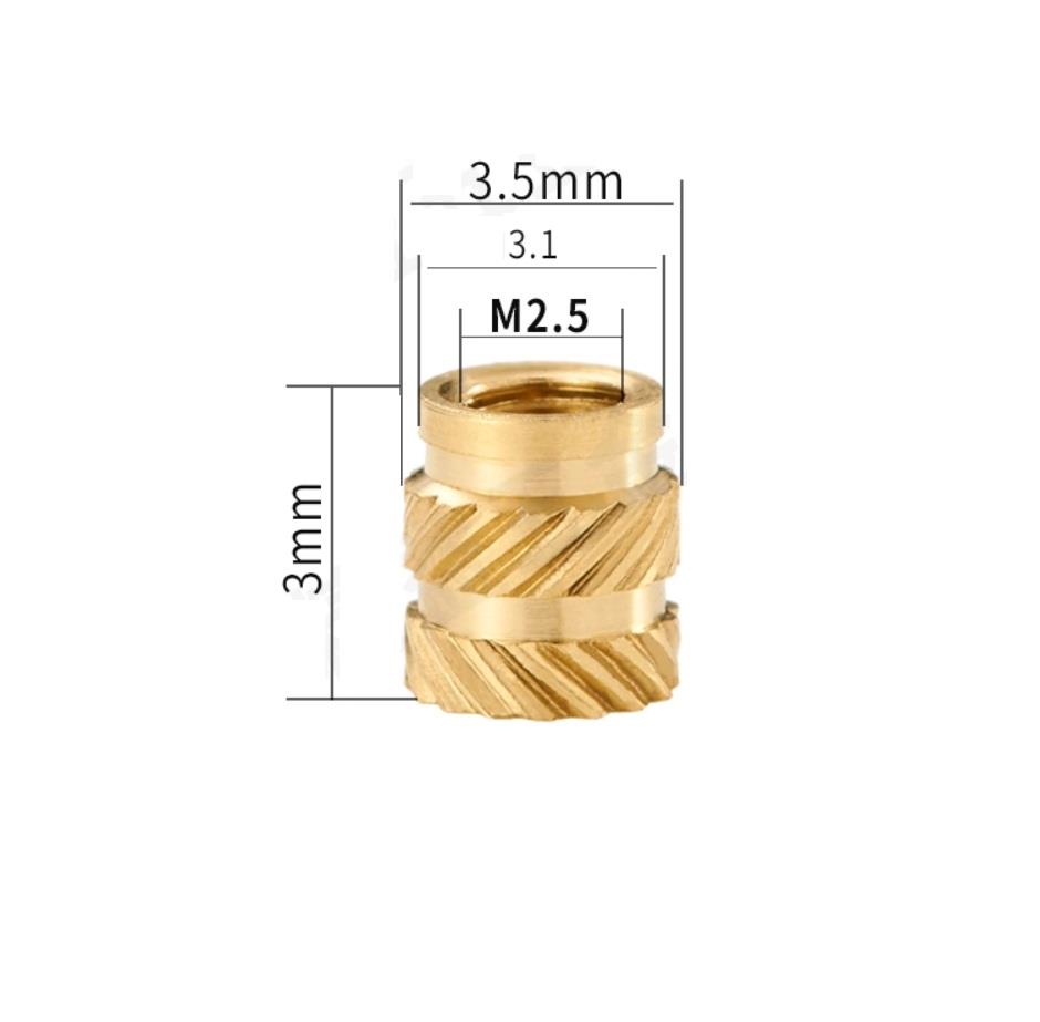 İnsert Çakma Somun M2.5 Yükseklik 3mm