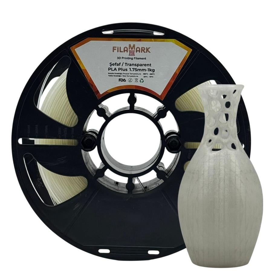 FilaMark PLA Plus Filament Şeffaf 1.75mm 1Kg