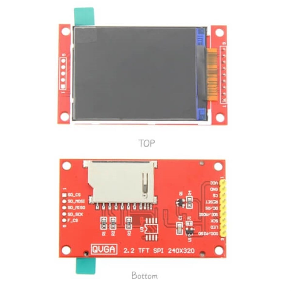 2.2 inch TFT LCD Ekran Arduino Modülü