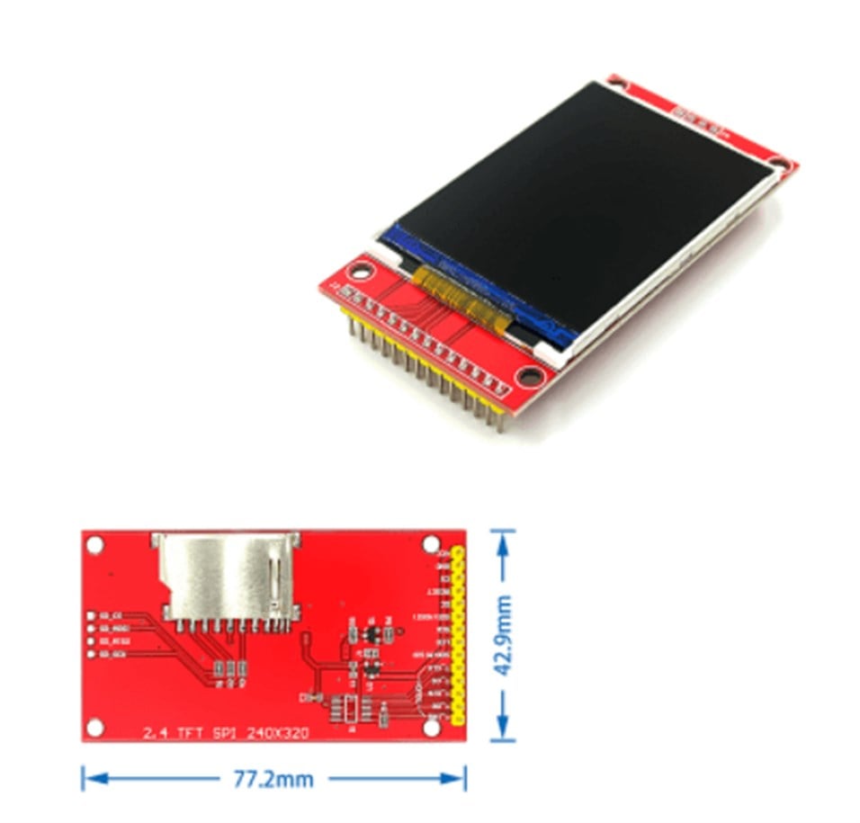 2.4 inch TFT LCD Ekran Arduino Modülü