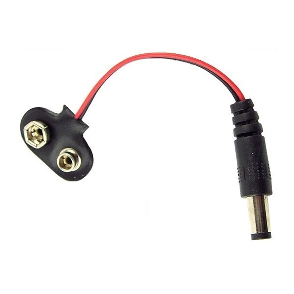 9V Pil 2,1mm Barrel Çevirici Soket