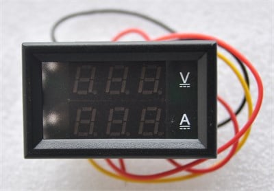 Dijital Panel Volt-Ampermetre DC [4.5-30V-100Amper] (Kırmızı - Mavi )