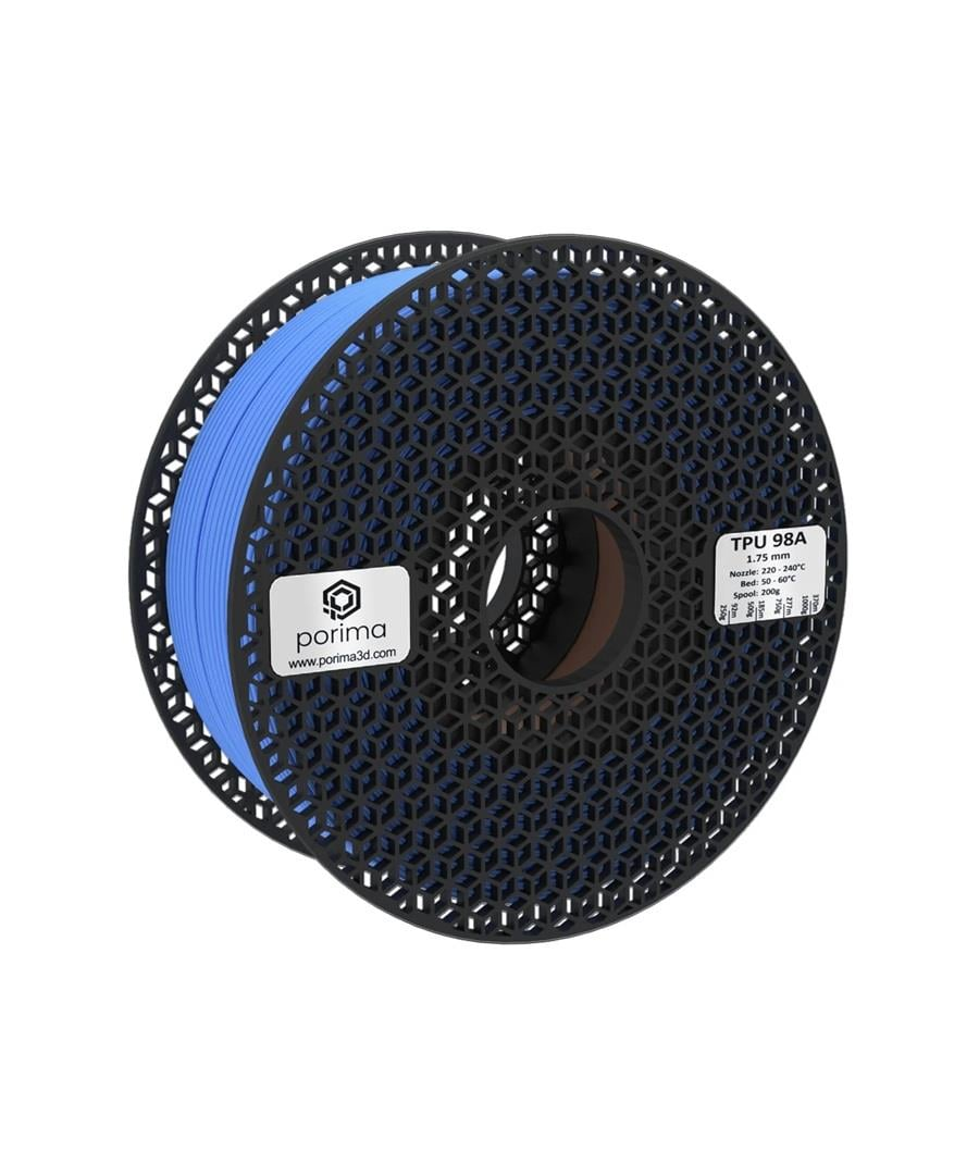 Porima TPU Flex 98A Esnek Filament Mavi 1.75mm 1Kg