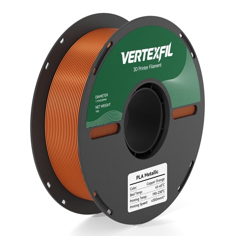 VERTEXFIL Metallic PLA Filament Bakır 1.75mm 1Kg
