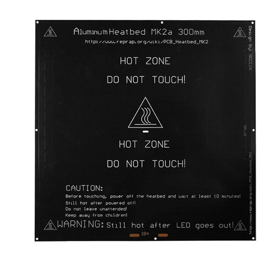 3D Yazıcı Tabla Isıtıcı MK2A Pcb Alüminyum Heatbed Siyah 30X30