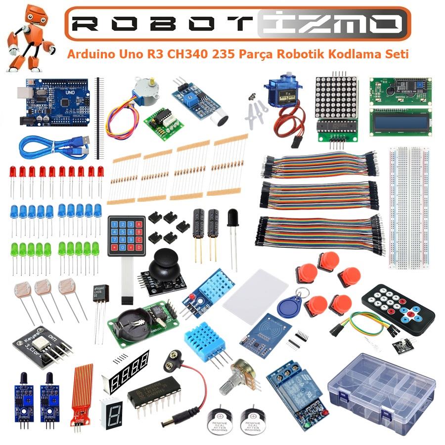 Arduino Uno R3 CH340 235 Parça Robotik Kodlama Seti