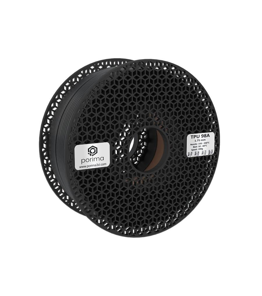 Porima TPU Flex 98A Esnek Filament Siyah 1.75mm 1Kg