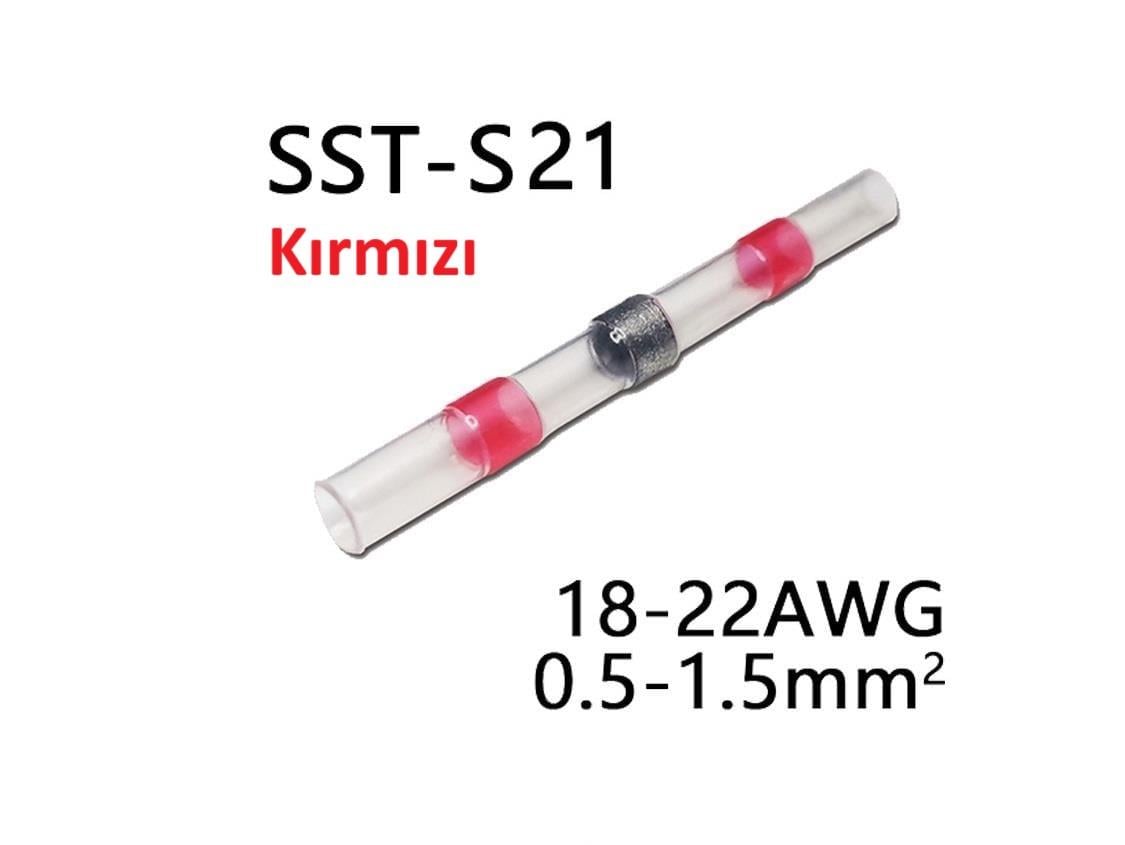 Lehimli Makaron Isı ile Daralan Lehimli Makaron SST S21 Kırmızı