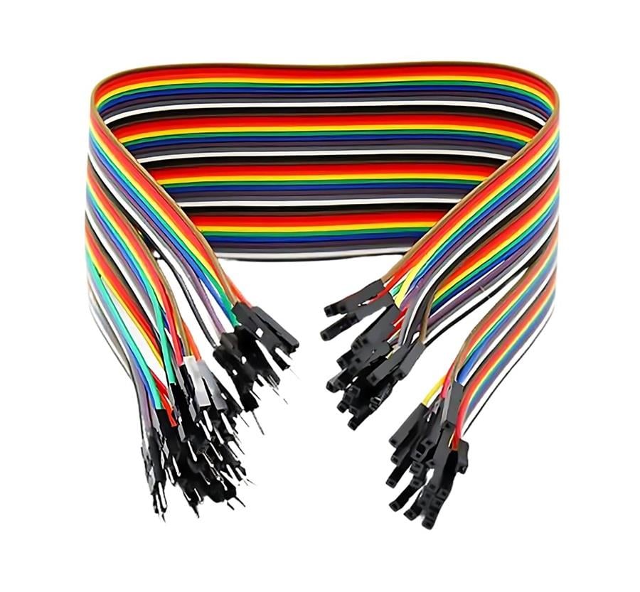 40 Adet Erkek Dişi 20cm Jumper Kablo Renkli