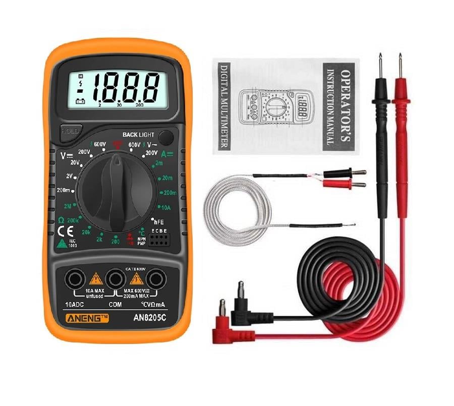 Aneng AN8205C Dijital Multimetre Sarı