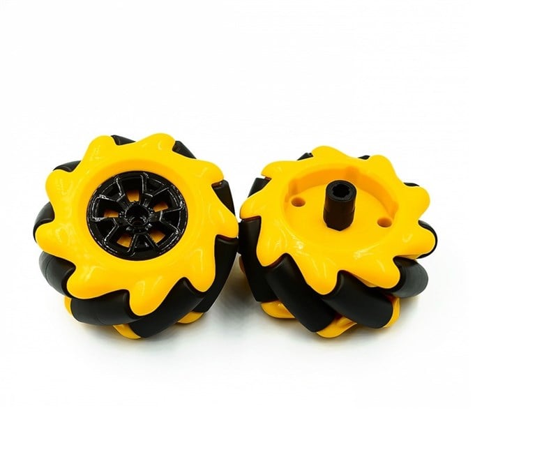 60mm Sarı Omni Mecanum Tekerlek Seti Sağ Sol