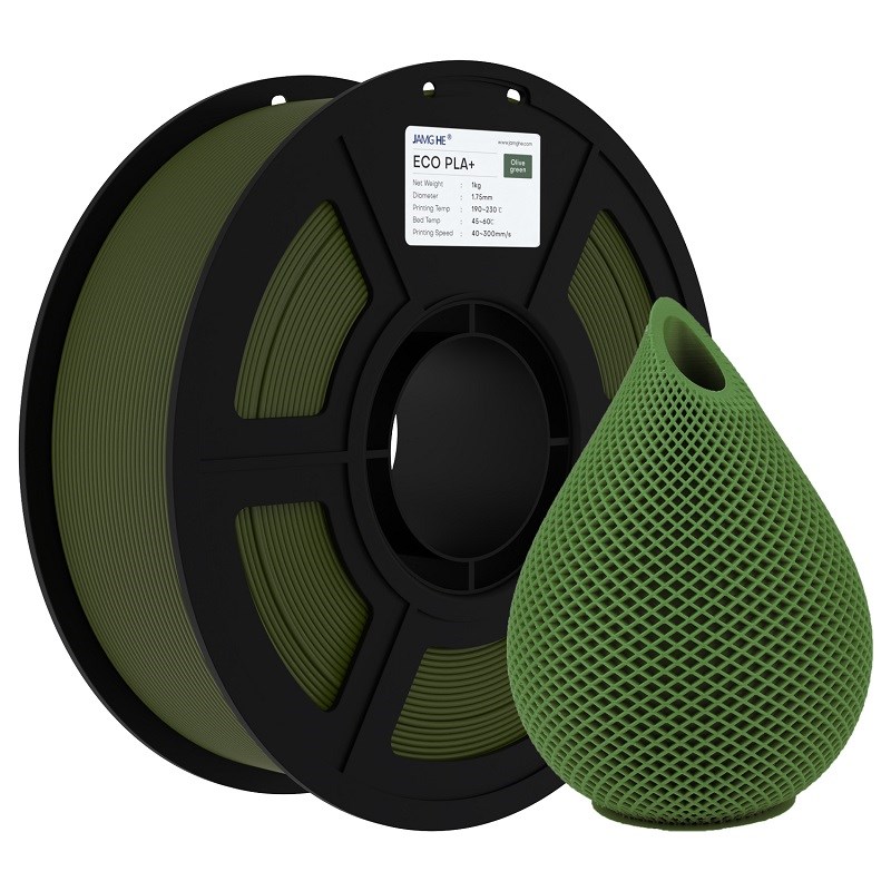JAMG HE Eco PLA+ Plus Filament Zeytin Yeşili 1.75mm 1Kg