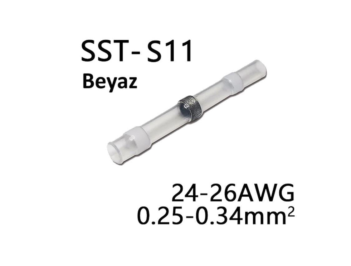 Lehimli Makaron Isı ile Daralan Lehimli Makaron SST S11 Beyaz	