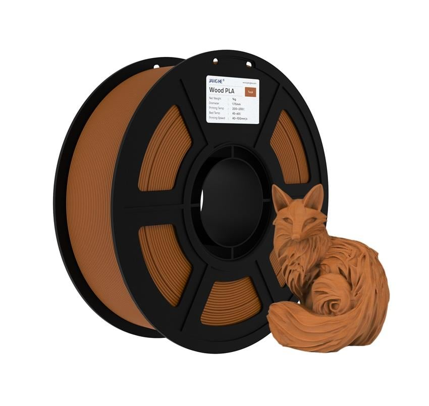 JAMG HE Teak Wood PLA Tik Ağacı Ahşap Filament 1.75mm 1Kg