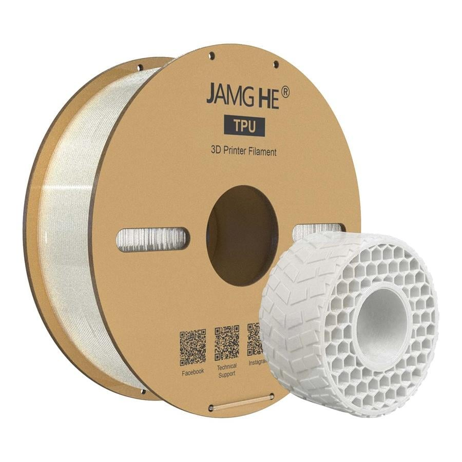 JAMG HE TPU Flex Esnek Filament Şeffaf 1.75mm 1Kg