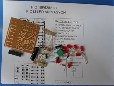 PIC16F628 LED ANİMASYON