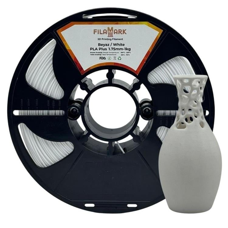 FilaMark PLA Plus Filament Beyaz 1.75mm 1Kg