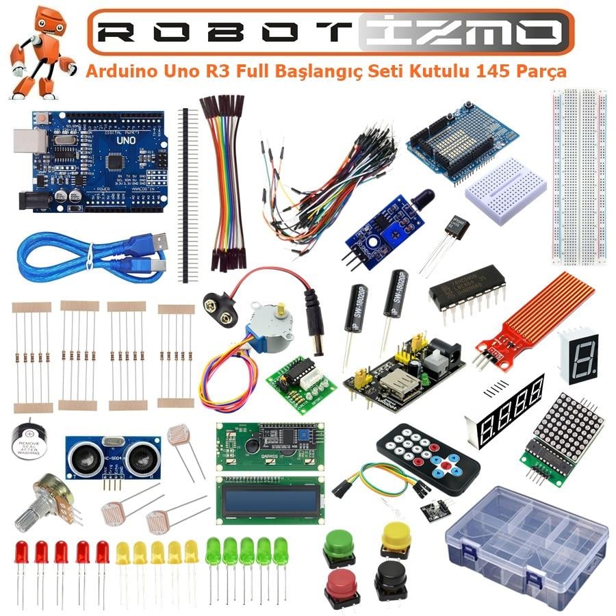 Arduino Uno R3 Full Başlangıç Seti Kutulu 145 Parça