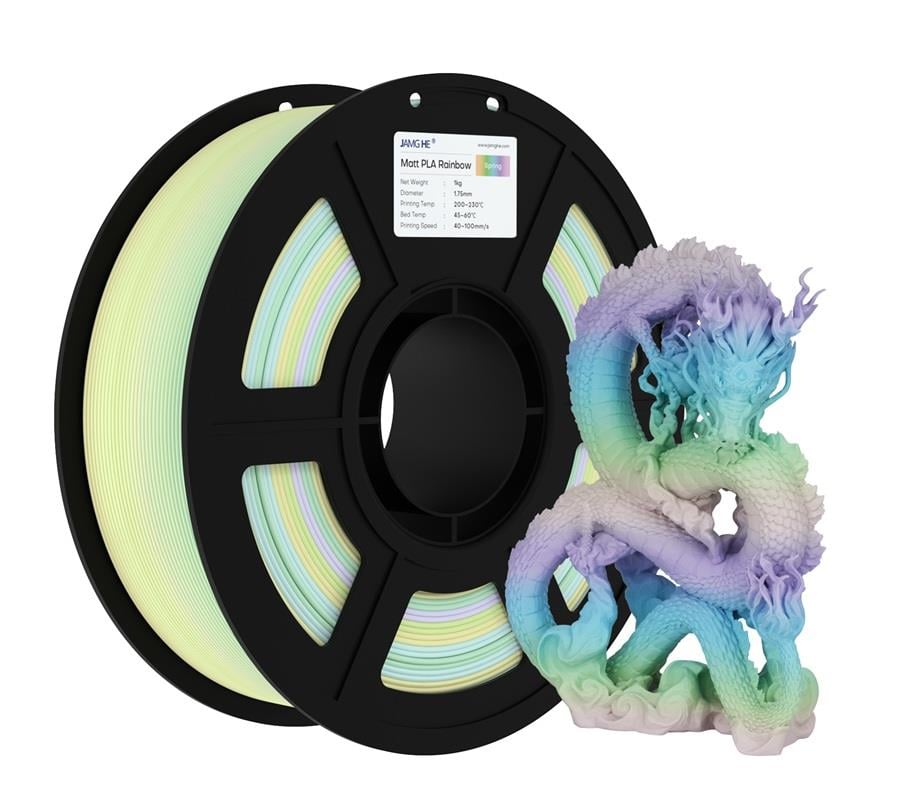 JAMG HE Matt PLA - Mat PLA Filament Gökkuşağı 1.75mm 1Kg