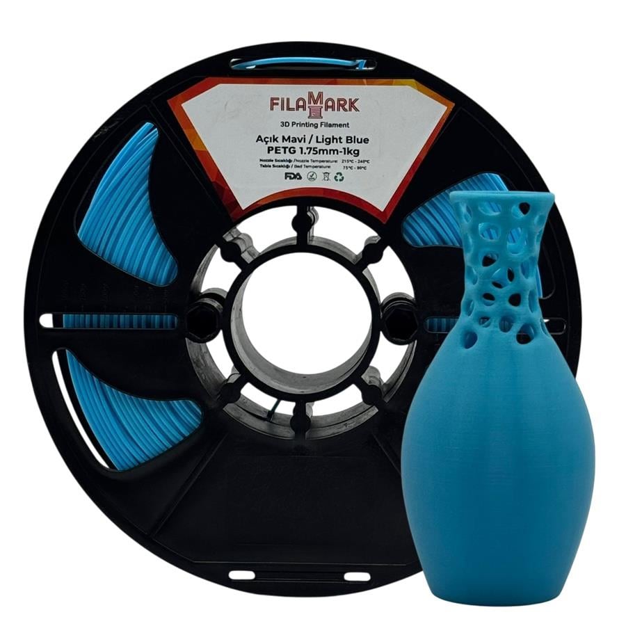 FilaMark PETG Filament Açık Mavi 1.75mm 1Kg