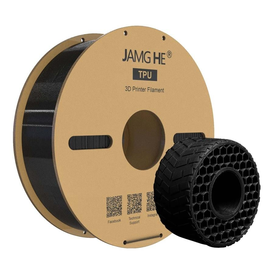 JAMG HE TPU Flex Esnek Filament Siyah 1.75mm 1Kg