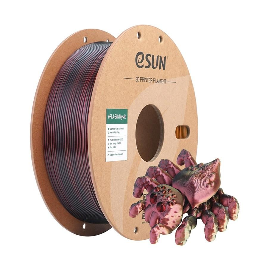 eSun ePLA Silk Mystic Filament Siyah Kırmızı Altın 1.75 mm 1Kg