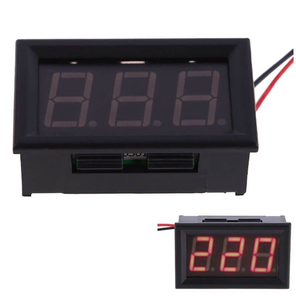 Dijital Panel Voltmetre AC [60-500Volt] ( Kırmızı )